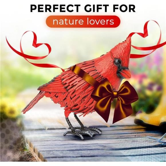 Garden Decor - Cardinal Bird Decor, Beautiful Backyard Ideas & Cardinal Gifts - Picture 4 of 6